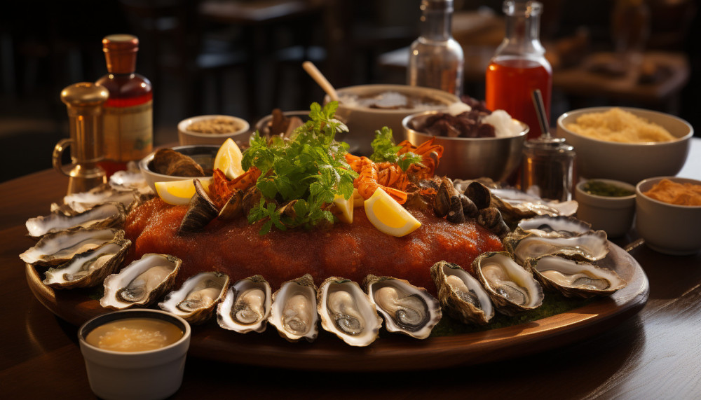 Les plateaux fruits de mer chez Raymond & fils : les huitres Arcachon